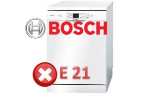Как да поправите грешка E21 на съдомиялна машина Bosch
