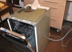 dismantling the dishwasher