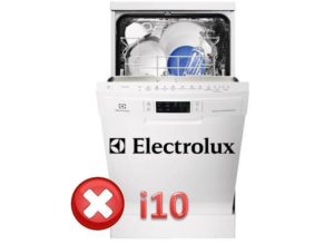 Код за грешка в съдомиялната машина Electrolux i10