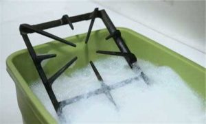 soaking cast iron grates