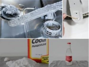 cleaning the dishwasher