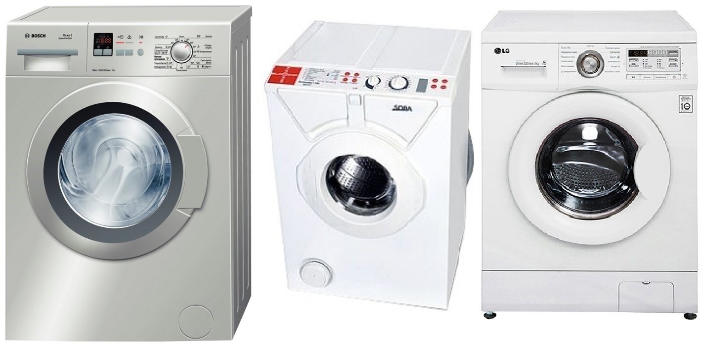 Washing machines for installation under the sink