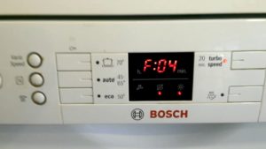 What does error code f04 look like?