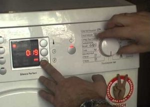 resetting the error on the washing machine