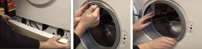 Removing the clamp on a Bosch CM