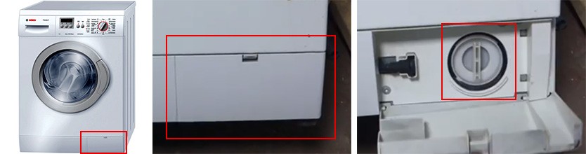 Filter location in the Bosch_1 washing machine