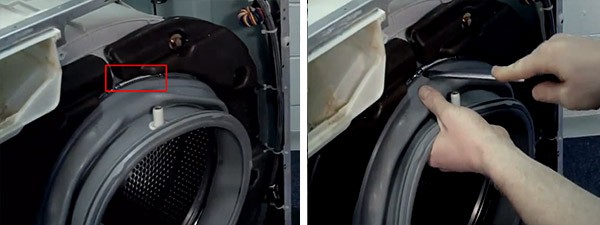 Replacing the cuff on the LG_11 washing machine