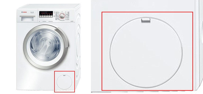 Filter location in the Bosch_2 washing machine