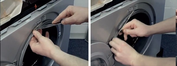 Replacing the cuff on an LG_7 washing machine