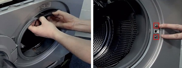 Replacing the cuff on an LG_8 washing machine