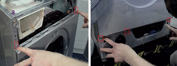 Replacing the cuff on the LG_9 washing machine
