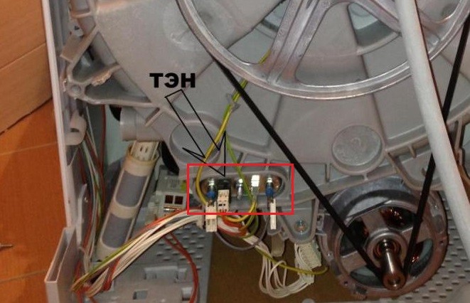 Where is the heating element located?