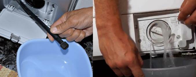 draining water from the washing machine