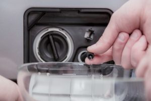 draining water from LG washing machines
