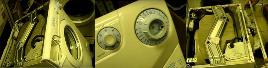 Removing the front panel of Candy