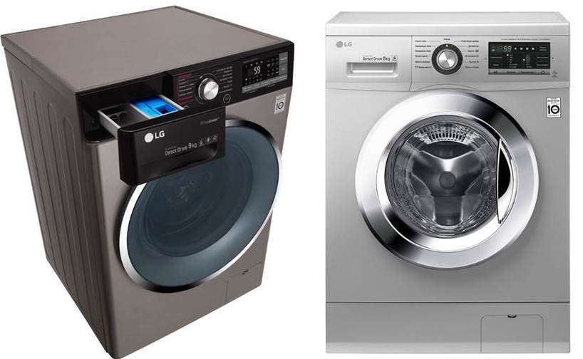 LG F-1096TD3 and LG F-4J9VS2S washing machines
