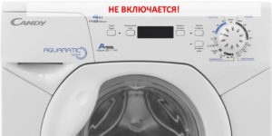 Candy washing machine won't turn on