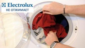 Electrolux washing machine does not spin