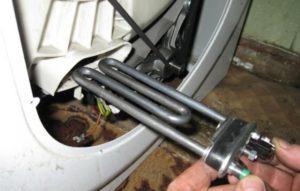 we remove the heating element from the washing machine