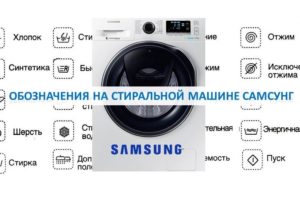Symbols on a Samsung washing machine