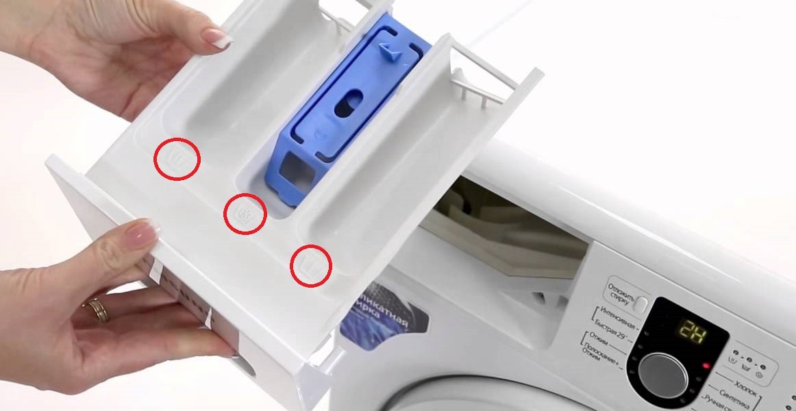 each compartment of the tray is marked with a symbol