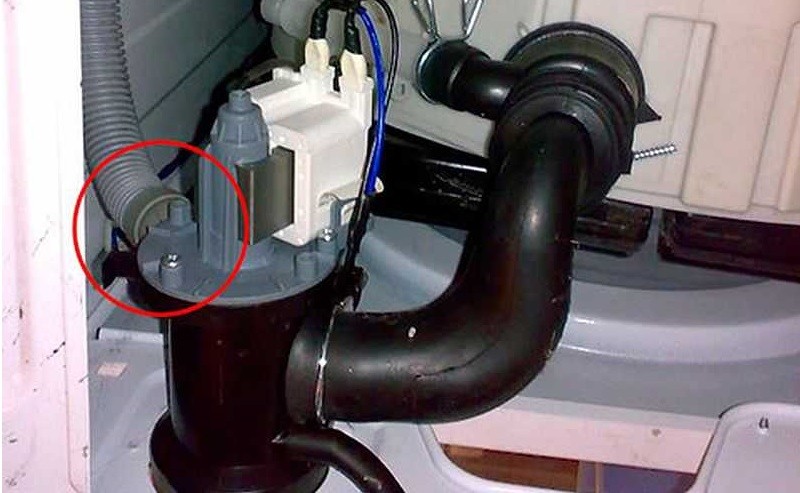 We change the drain pipe and pump