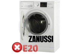 Грешка E20 в пералня Zanussi