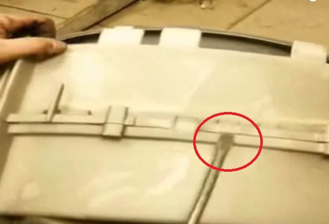 we break off the fasteners connecting the two halves of the tank