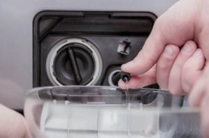 drain the water from the machine