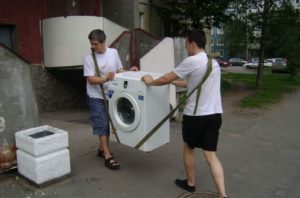 transporting a washing machine