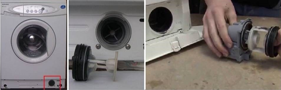 We take out the filter together with the snail and the pump