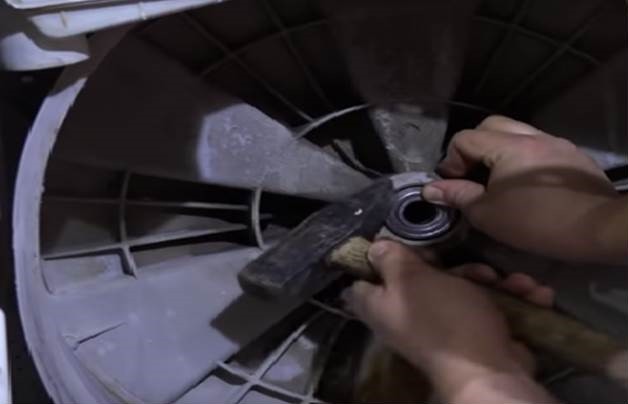 insert and secure the bearings