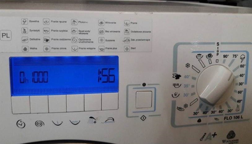 control panel with icons and inscriptions