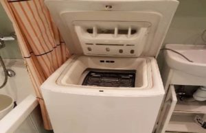 We will install a top-loading washing machine