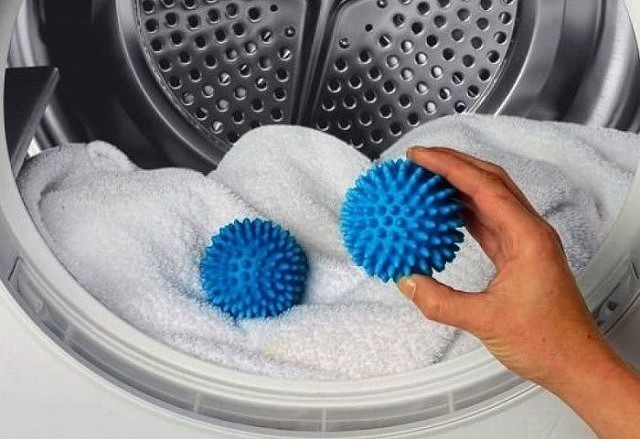 To soften the fabric during washing, add balls