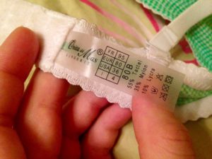 examine the tag on your bra