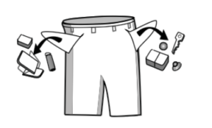 Before washing, clear pockets of any foreign objects.