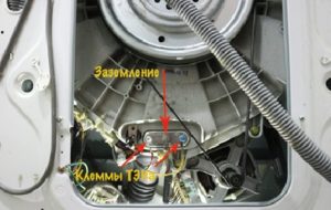 damaged wiring or breakdown of the heating element