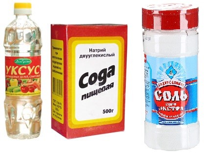 Vinegar, salt, and baking soda help soften the fabric.