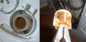 The inlet valve filter needs to be cleaned