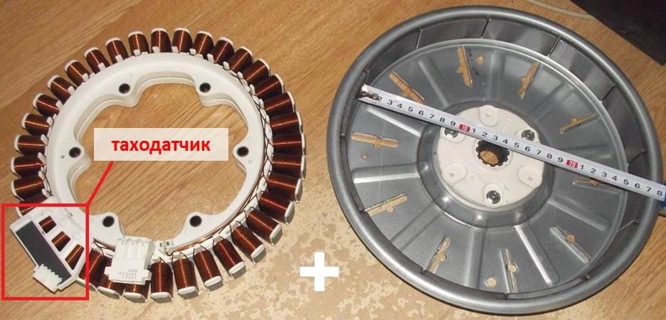 tachometer on an inverter motor