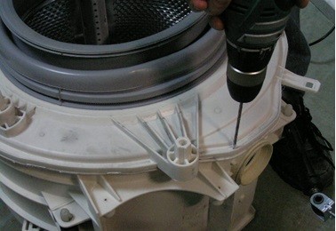 we drill holes around the perimeter