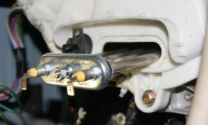 we take out the heating element and remove the foreign object through the hole