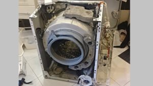 we remove the tank with the drum