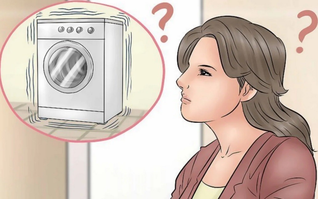 The car may jump because of the transport bolts.