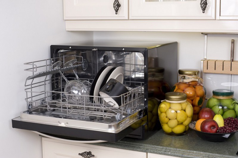 It's not hard to find a place for a tabletop dishwasher