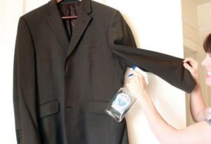 wet cleaning of a suit
