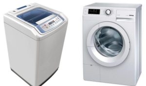 The hatch on the machine can be on the top or in the front part