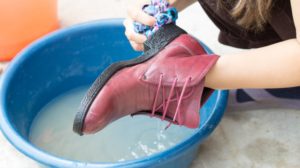 You need to wash leather shoes properly