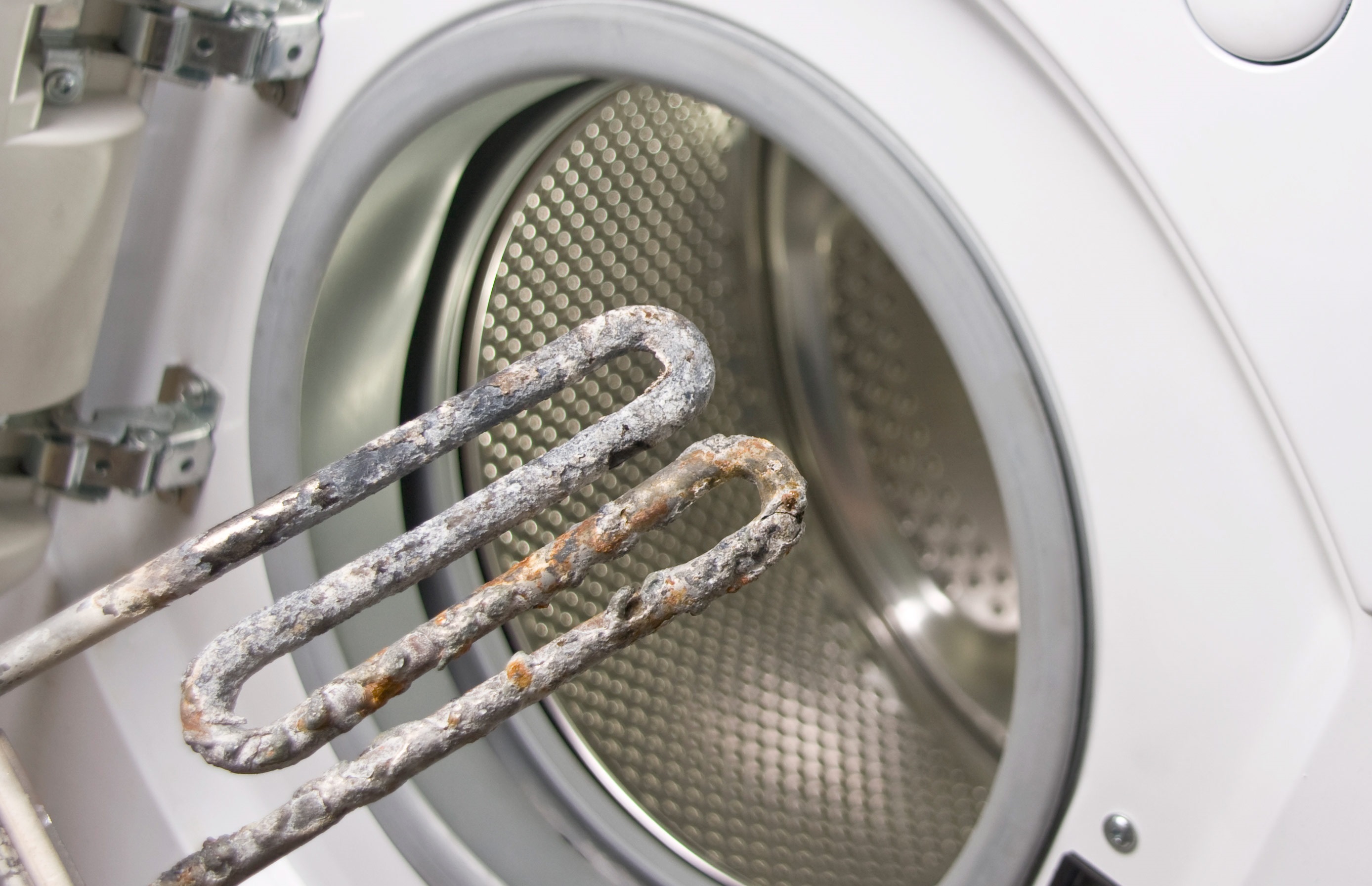 The heating element often burns out on washing machines and dryers.